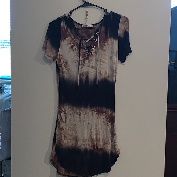 Heart & Hips Dresses & Skirts - 🔹Black & Brown tie die dress 🔹